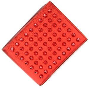 Christian Louboutin bi-fold wallet 3195236 red leather studded men's